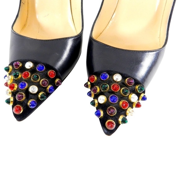 Christian Louboutin So Kate 120mm Cabo Geometric pearly stud pumps EU38.5 black. - Picture 5 of 7